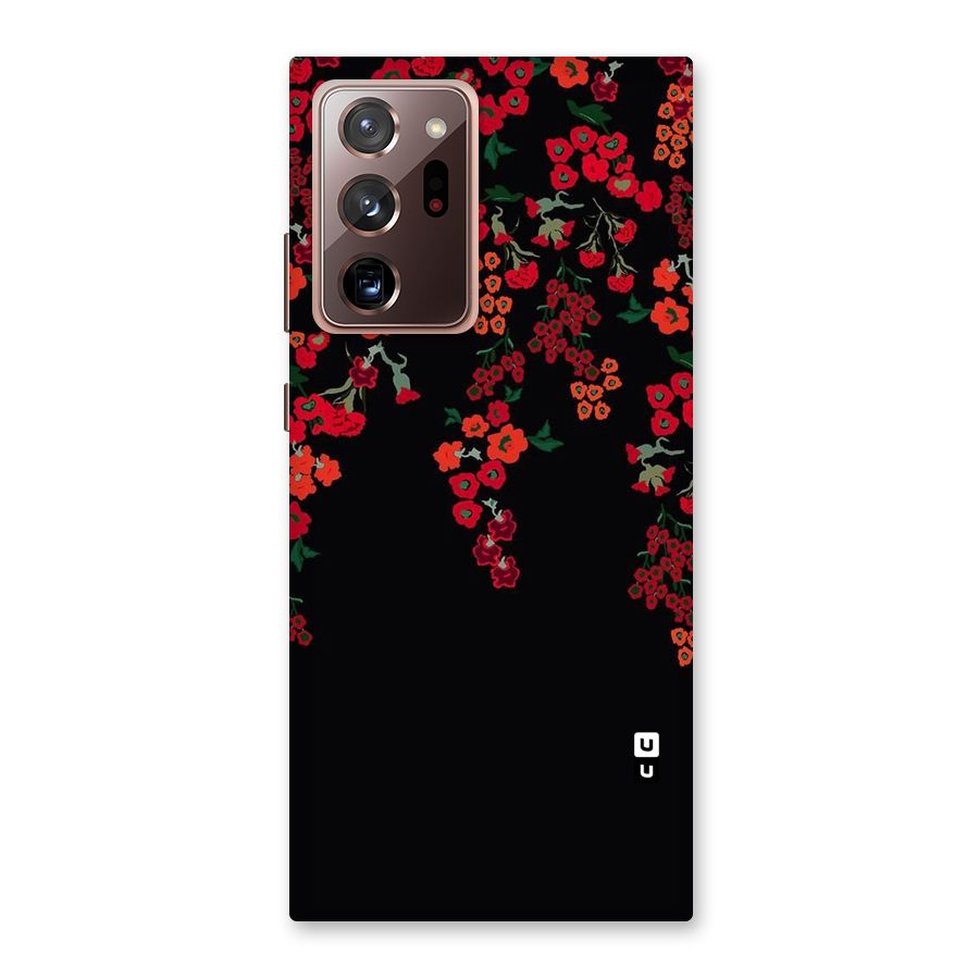 Red Floral Pattern Back Case for Galaxy Note 20 Ultra