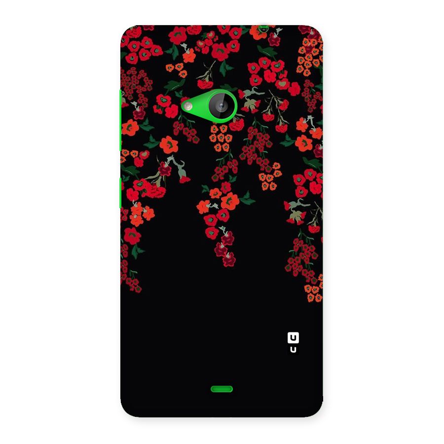 Red Floral Pattern Back Case for Lumia 535