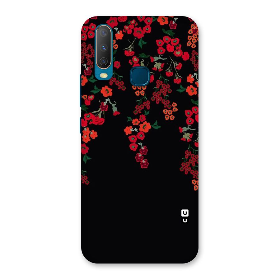 Red Floral Pattern Back Case for Vivo Y12