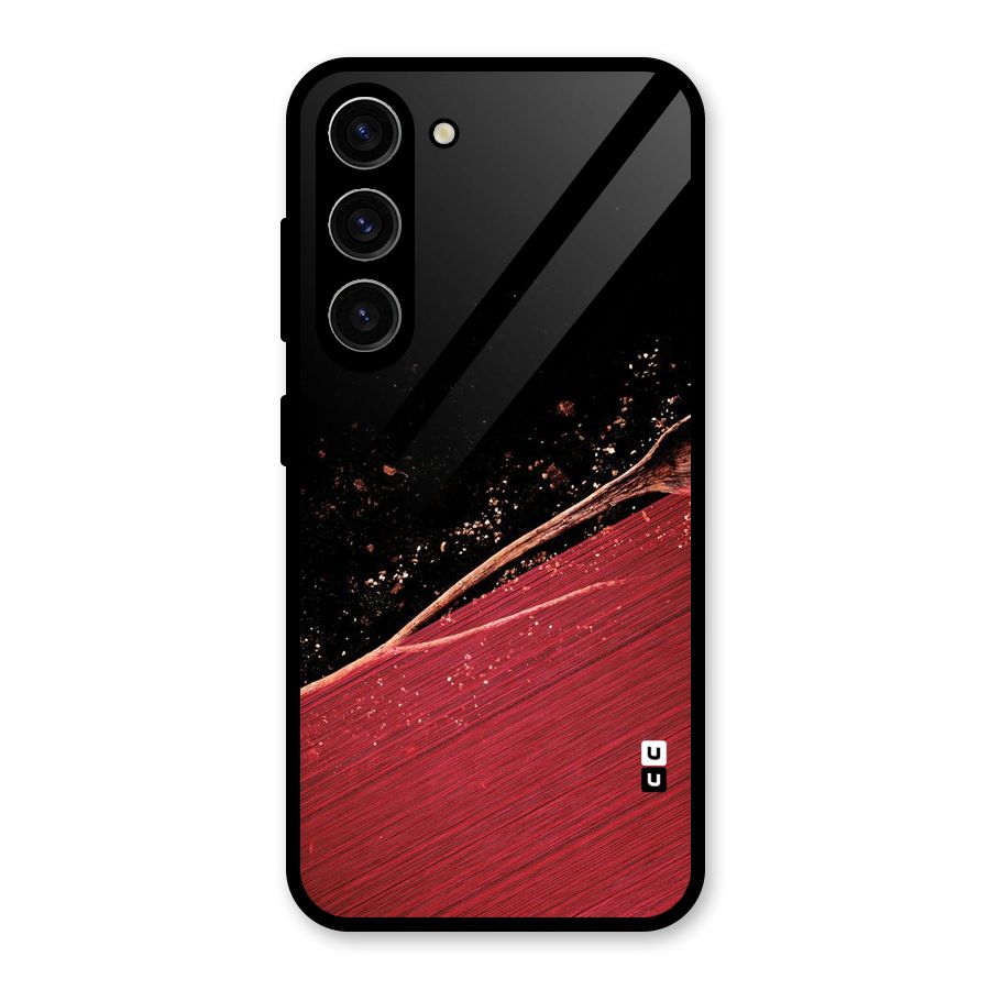 Red Flow Drops Glass Back Case for Galaxy S23