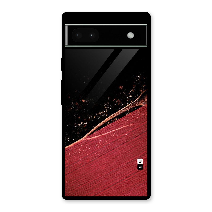 Red Flow Drops Glass Back Case for Google Pixel 6a