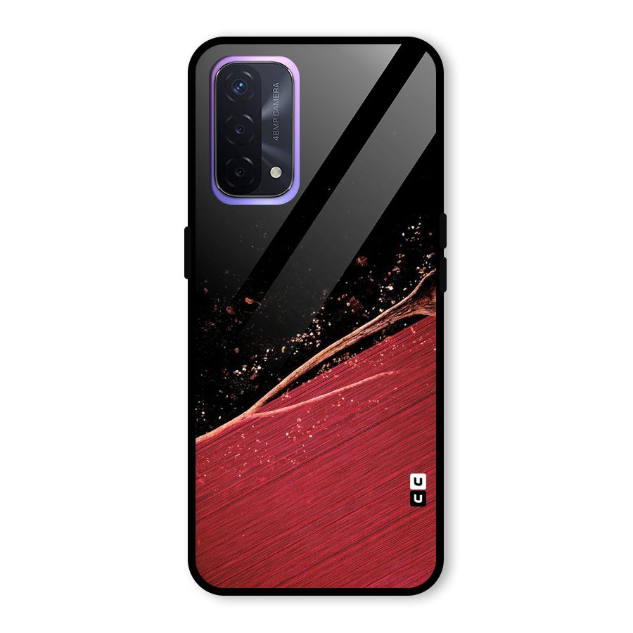 Red Flow Drops Glass Back Case for Oppo A74 5G