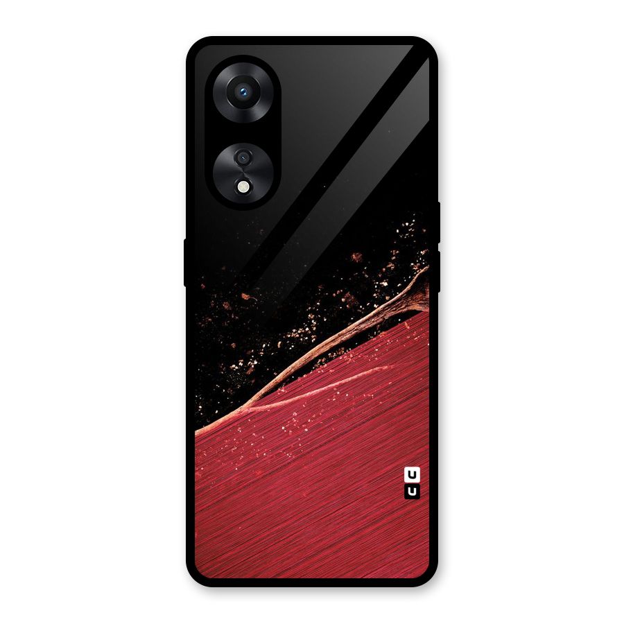 Red Flow Drops Glass Back Case for Oppo A78