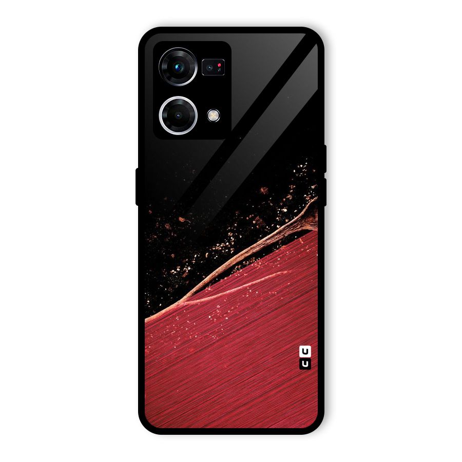 Red Flow Drops Glass Back Case for Oppo F21 Pro 4G