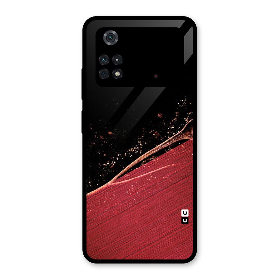 Red Flow Drops Glass Back Case for Poco M4 Pro 4G