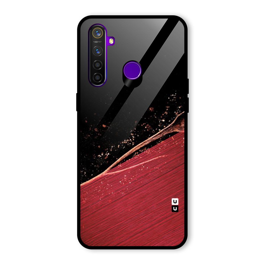 Red Flow Drops Glass Back Case for Realme 5 Pro