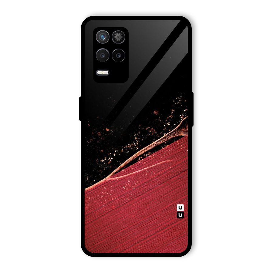Red Flow Drops Glass Back Case for Realme 8 5G