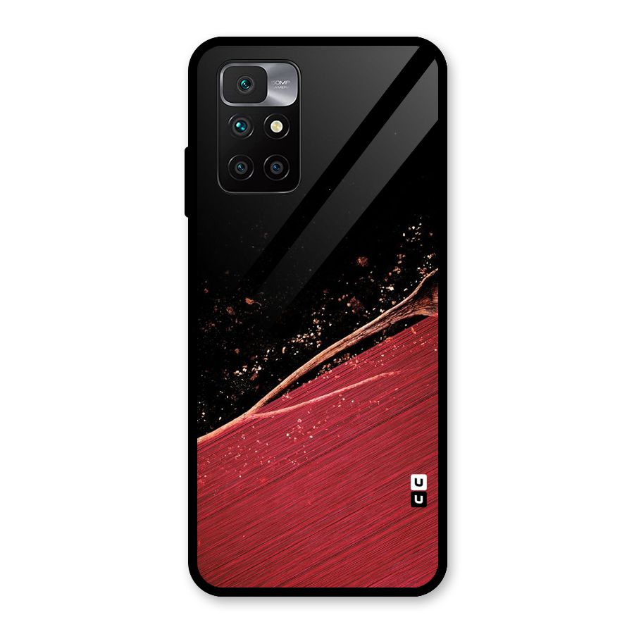 Red Flow Drops Glass Back Case for Redmi 10 Prime