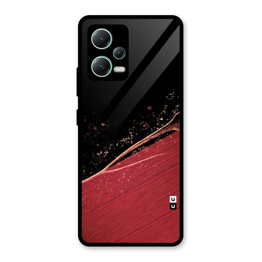 Red Flow Drops Glass Back Case for Redmi Note 12 5G
