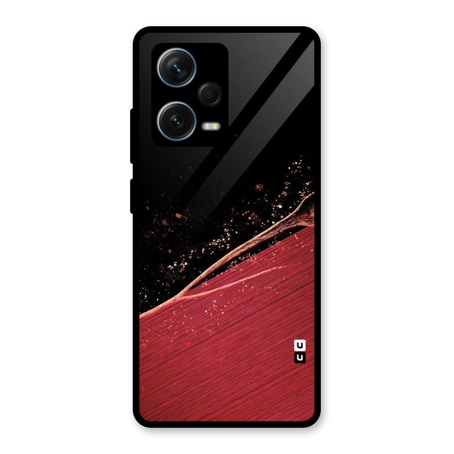 Red Flow Drops Glass Back Case for Redmi Note 12 Pro Plus 5G