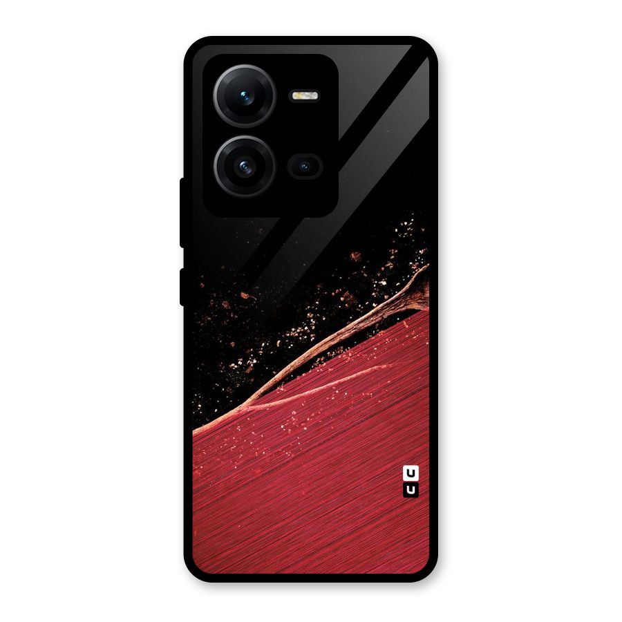 Red Flow Drops Glass Back Case for Vivo V25