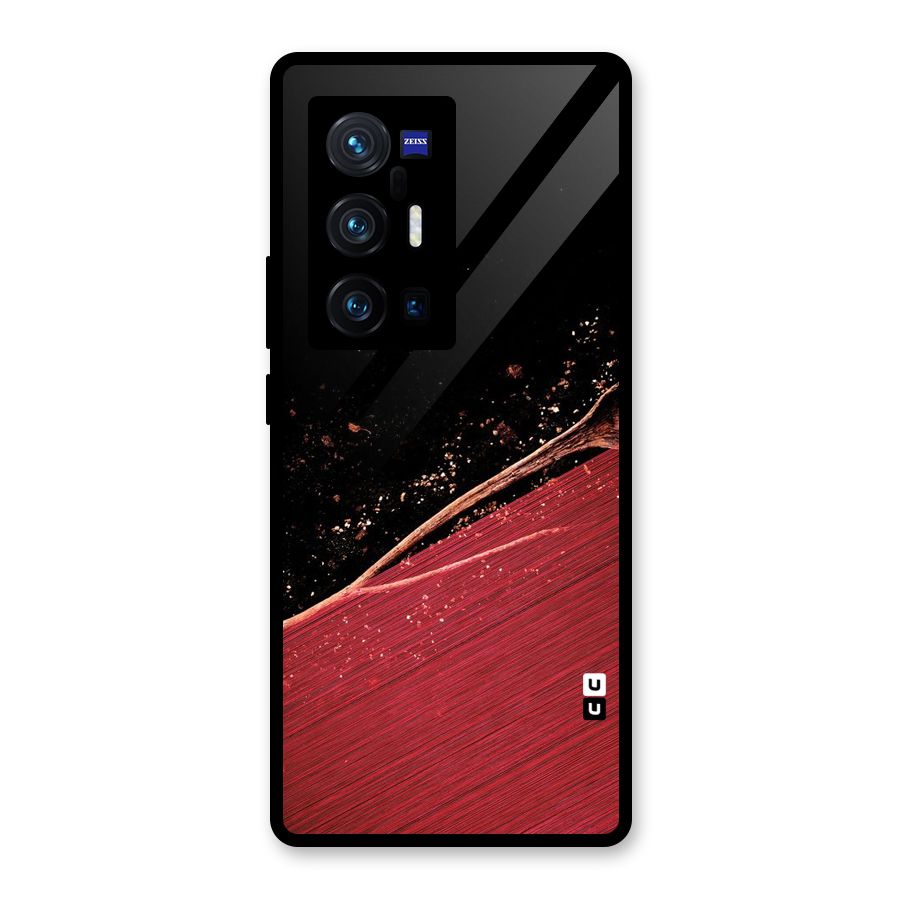 Red Flow Drops Glass Back Case for Vivo X70 Pro Plus