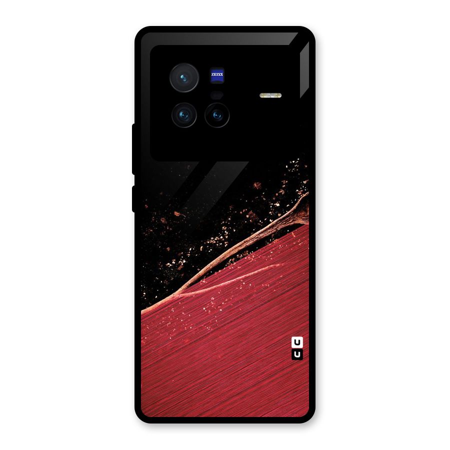 Red Flow Drops Glass Back Case for Vivo X80