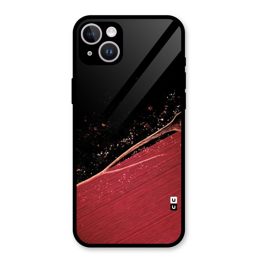 Red Flow Drops Glass Back Case for iPhone 14 Plus