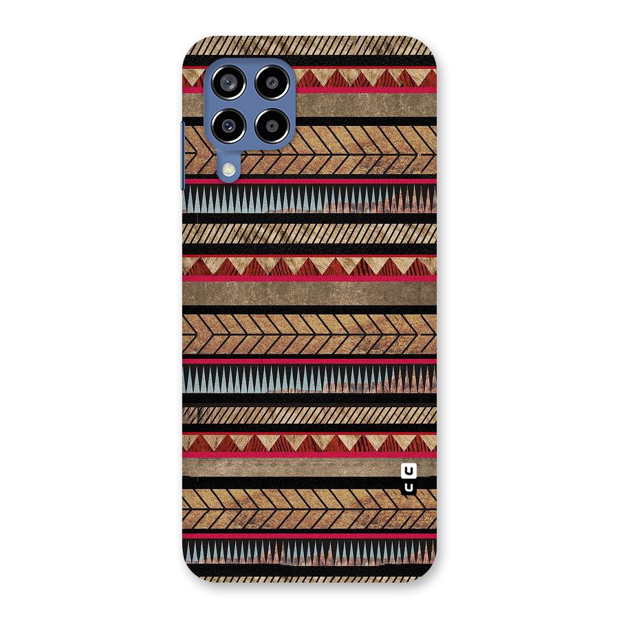 Red Indie Pattern Back Case for Galaxy M53 5G