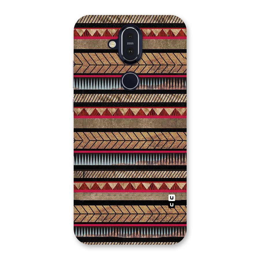 Red Indie Pattern Back Case for Nokia 8.1