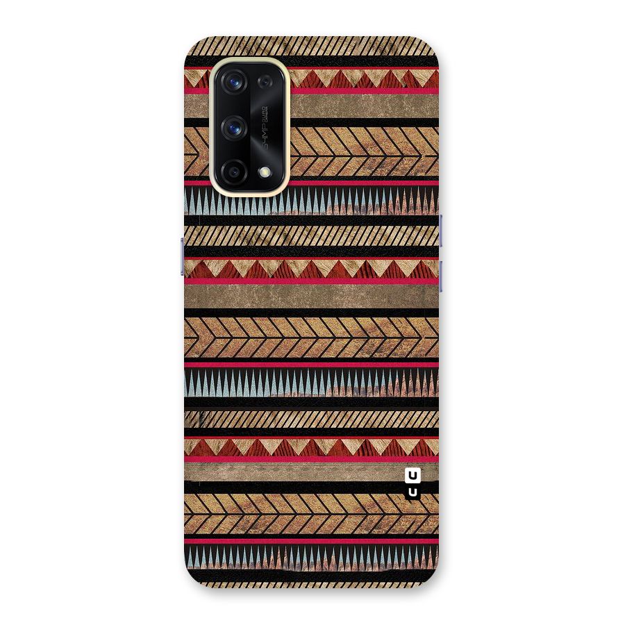 Red Indie Pattern Glass Back Case for Realme X7 Pro