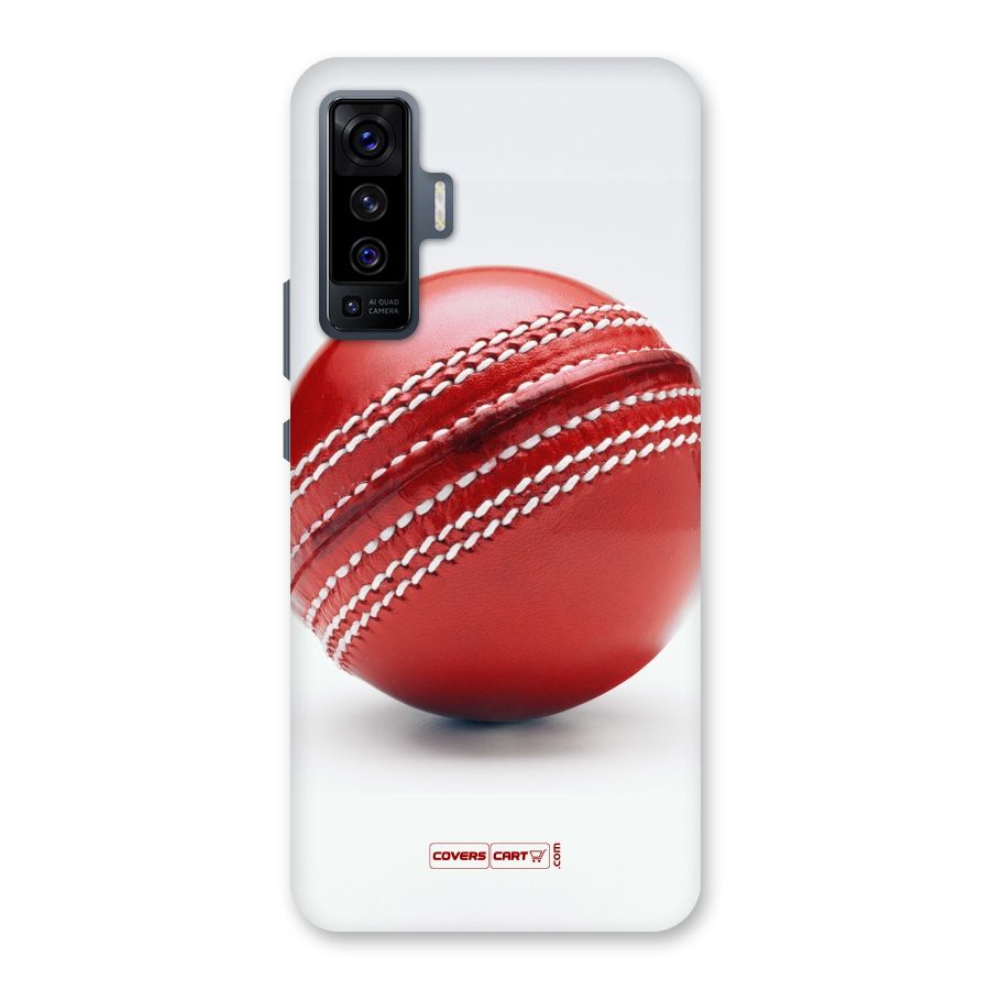 Red International Cricket Ball Back Case for Vivo X50