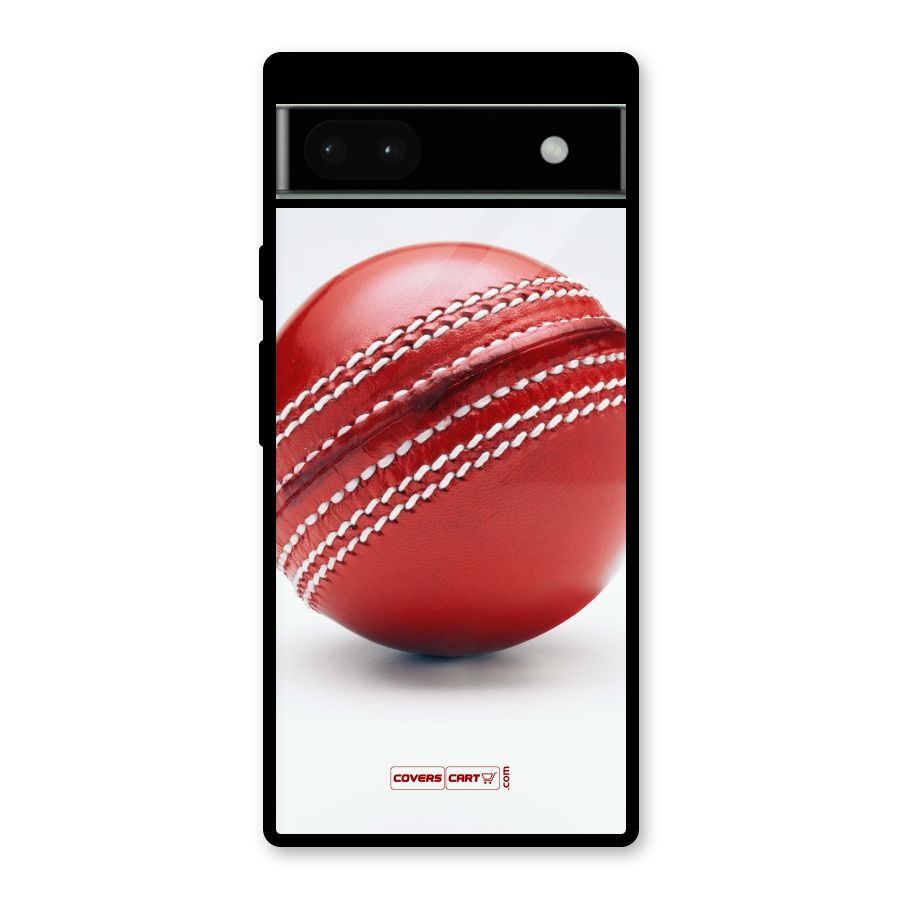 Red International Cricket Ball Glass Back Case for Google Pixel 6a