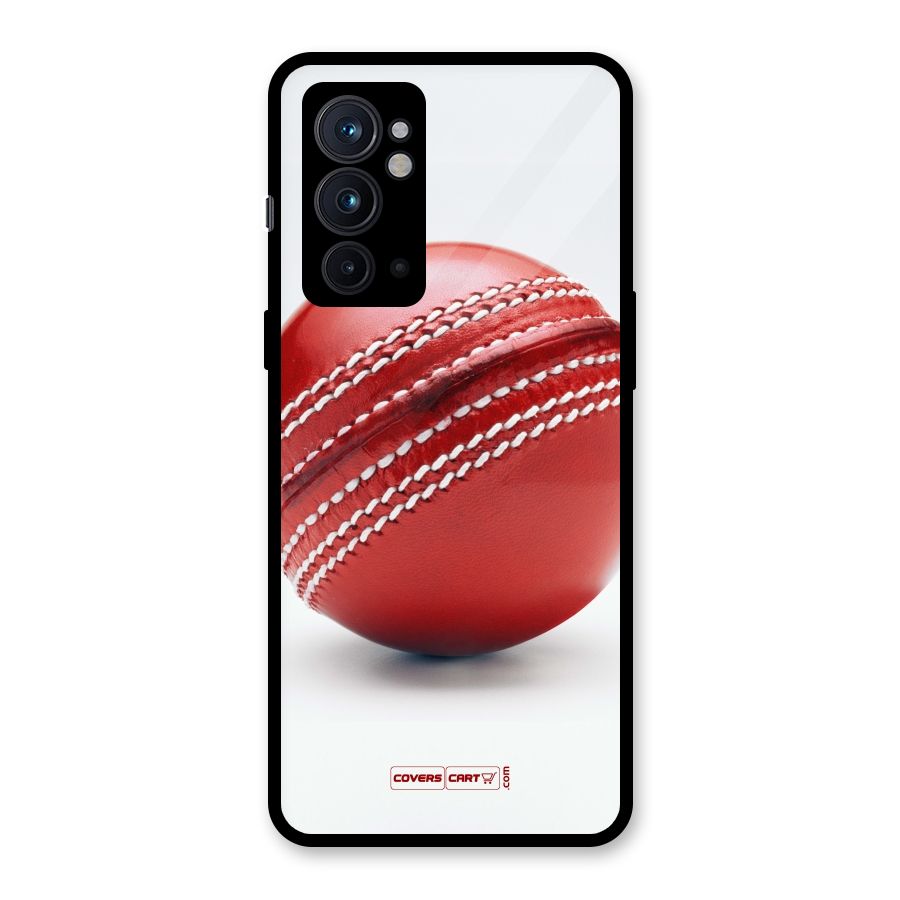 Red International Cricket Ball Glass Back Case for OnePlus 9RT 5G