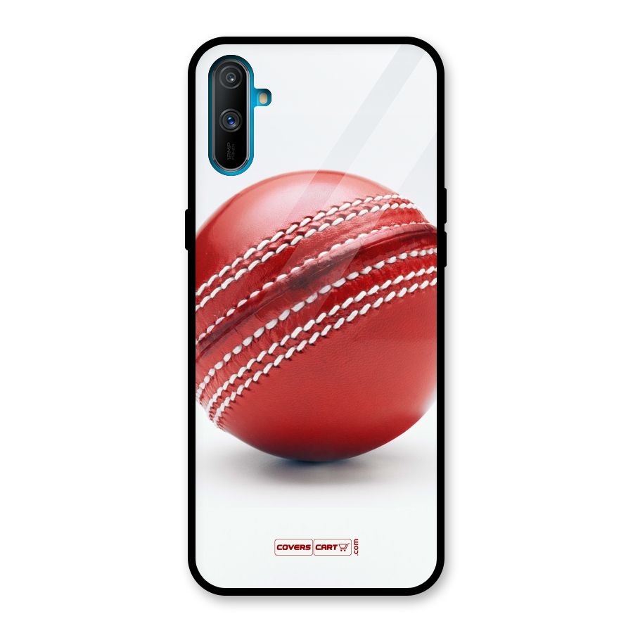 Red International Cricket Ball Glass Back Case for Realme C3