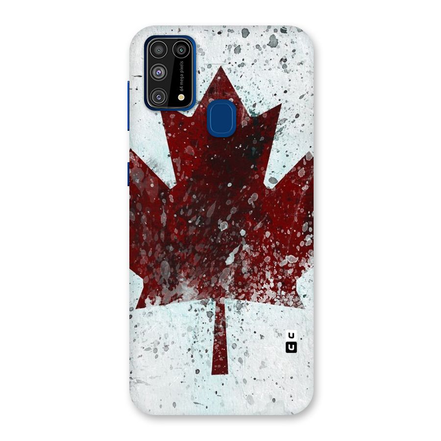 Red Maple Snow Back Case for Galaxy M31