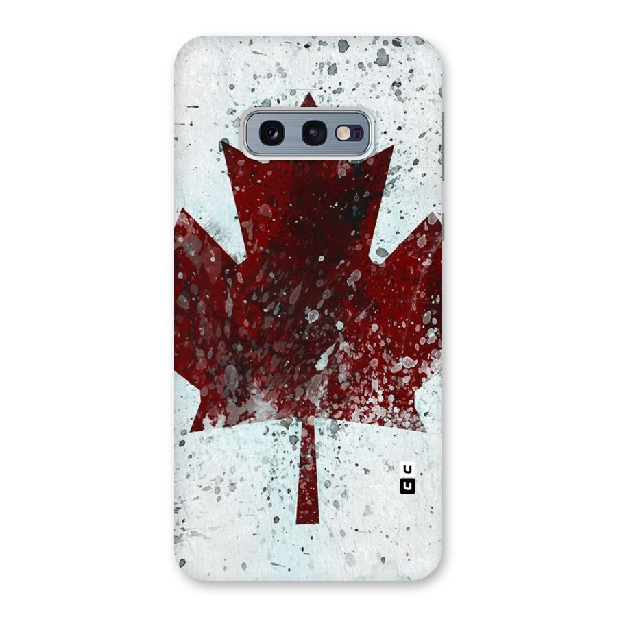 Red Maple Snow Back Case for Galaxy S10e