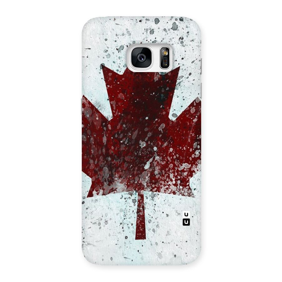 Red Maple Snow Back Case for Galaxy S7 Edge