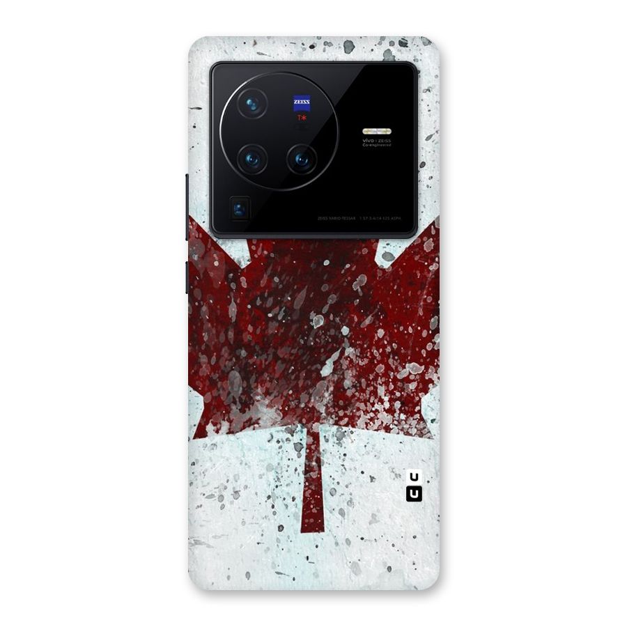 Red Maple Snow Back Case for Vivo X80 Pro