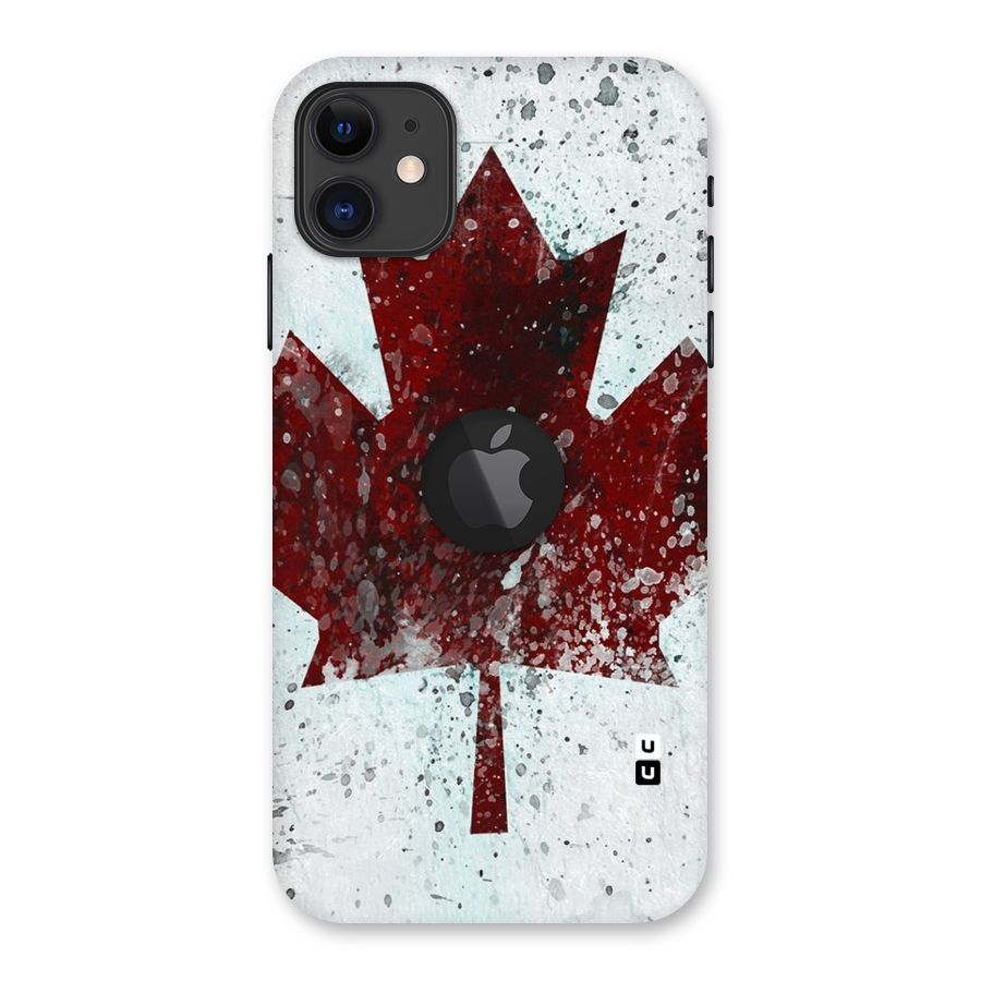 Red Maple Snow Back Case for iPhone 11 Logo Cut
