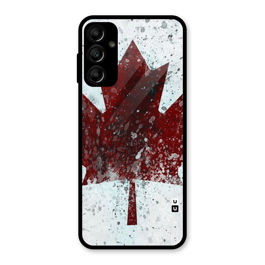 Red Maple Snow Glass Back Case for Galaxy A14 5G