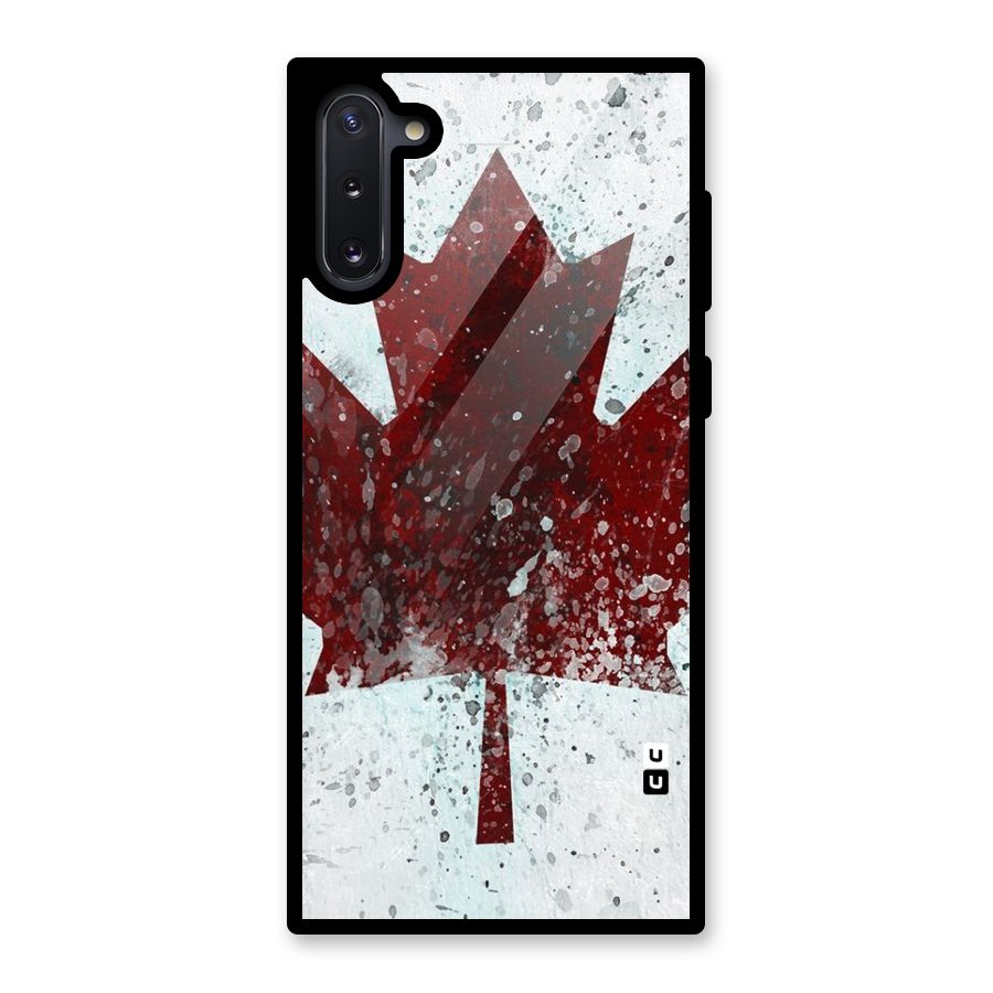 Red Maple Snow Glass Back Case for Galaxy Note 10