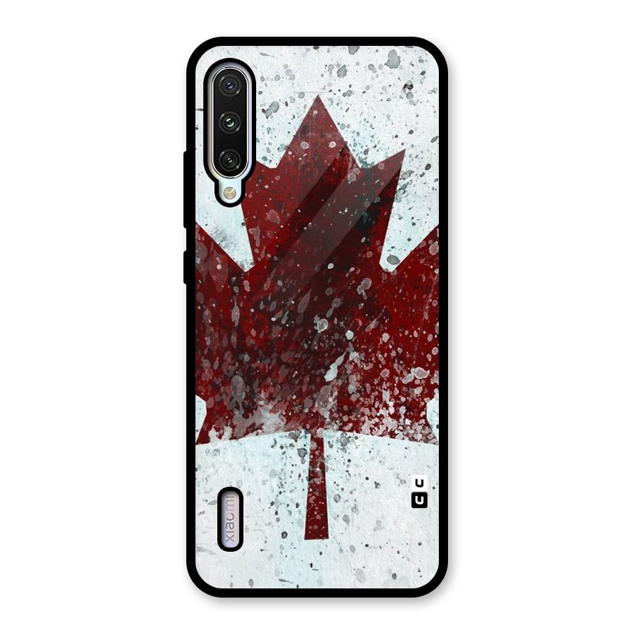 Red Maple Snow Glass Back Case for Mi A3