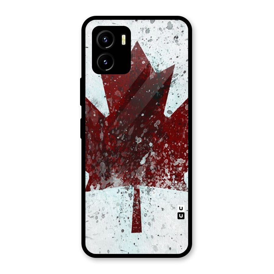 Red Maple Snow Glass Back Case for Vivo Y15s