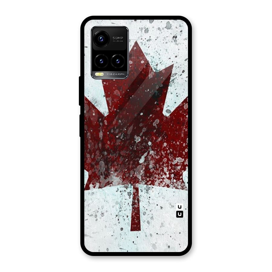 Red Maple Snow Glass Back Case for Vivo Y21T