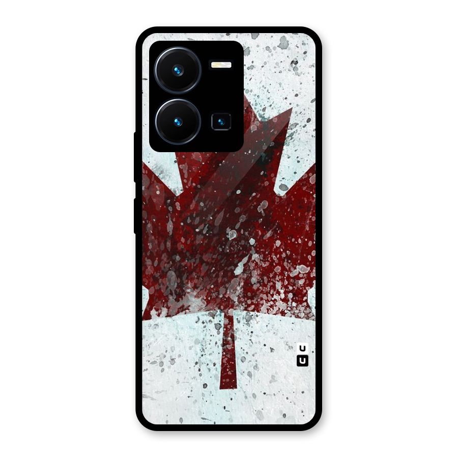 Red Maple Snow Glass Back Case for Vivo Y35