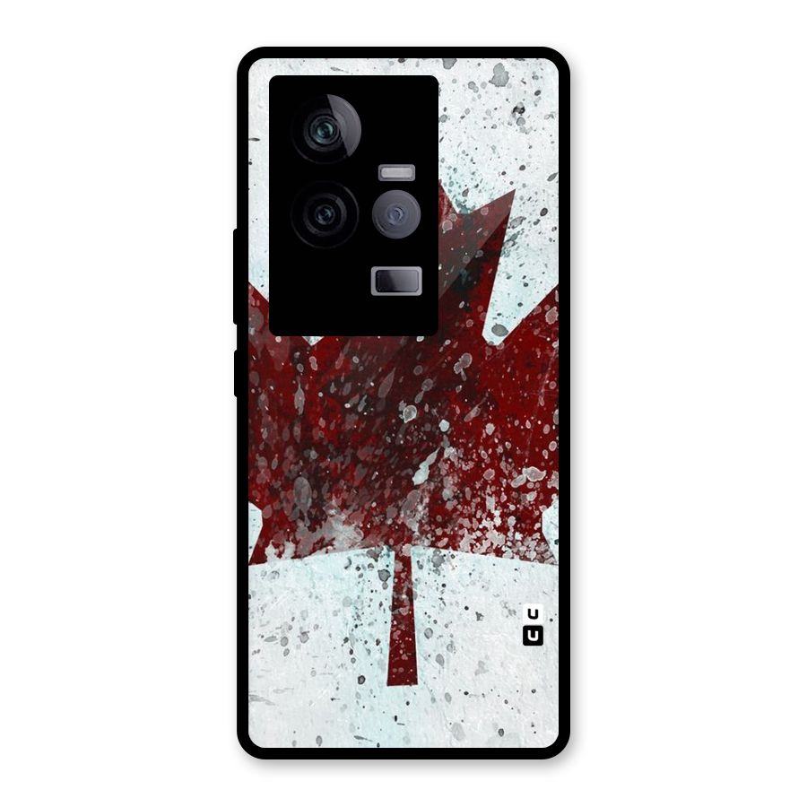 Red Maple Snow Glass Back Case for Vivo iQOO 11 5G