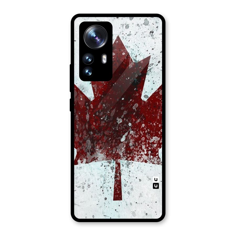 Red Maple Snow Glass Back Case for Xiaomi 12 Pro