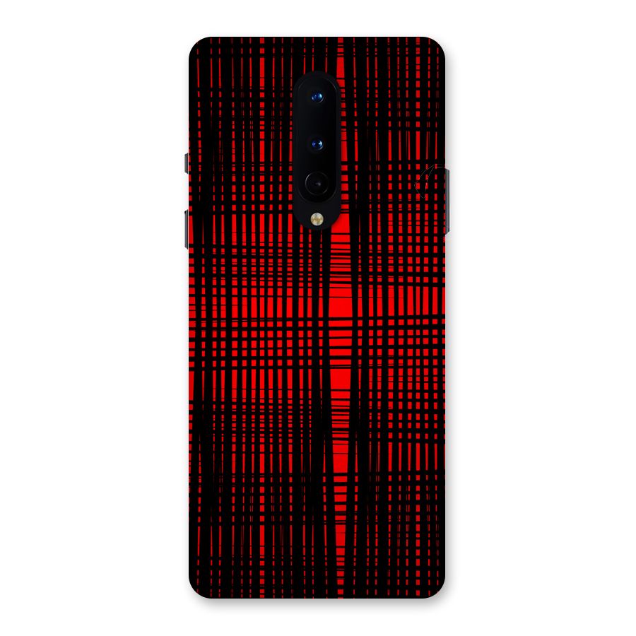 Red Net Design Back Case for OnePlus 8