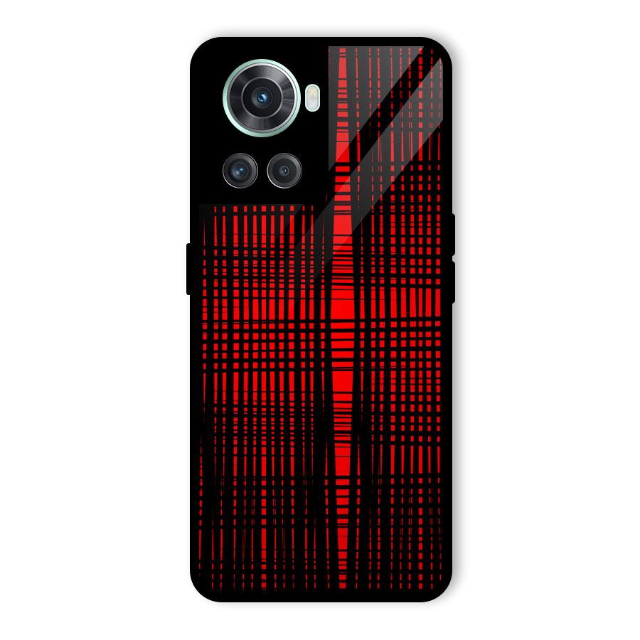 Red Net Design Glass Back Case for OnePlus 10R