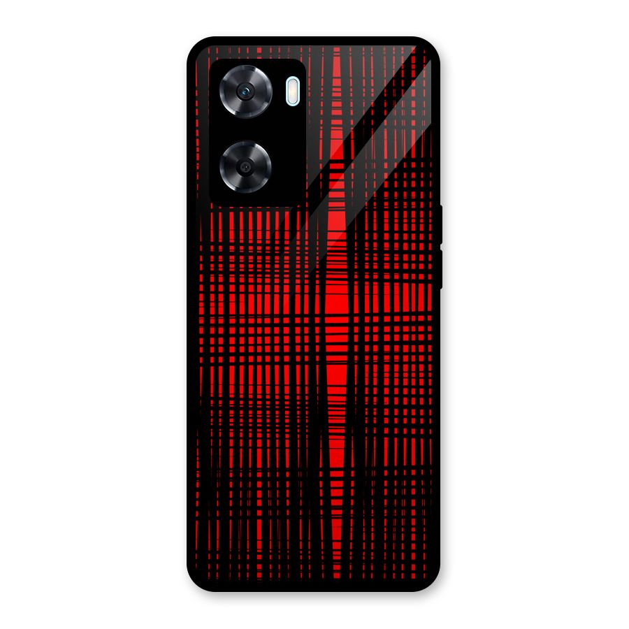 Red Net Design Glass Back Case for Oppo A77