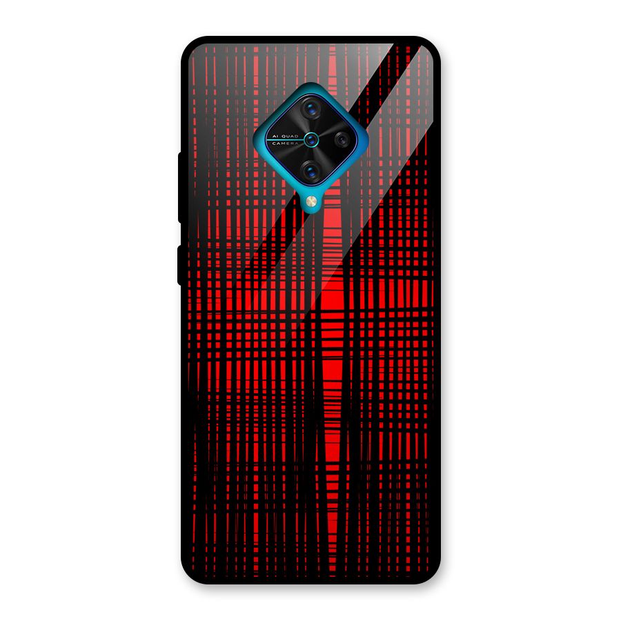 Red Net Design Glass Back Case for Vivo S1 Pro