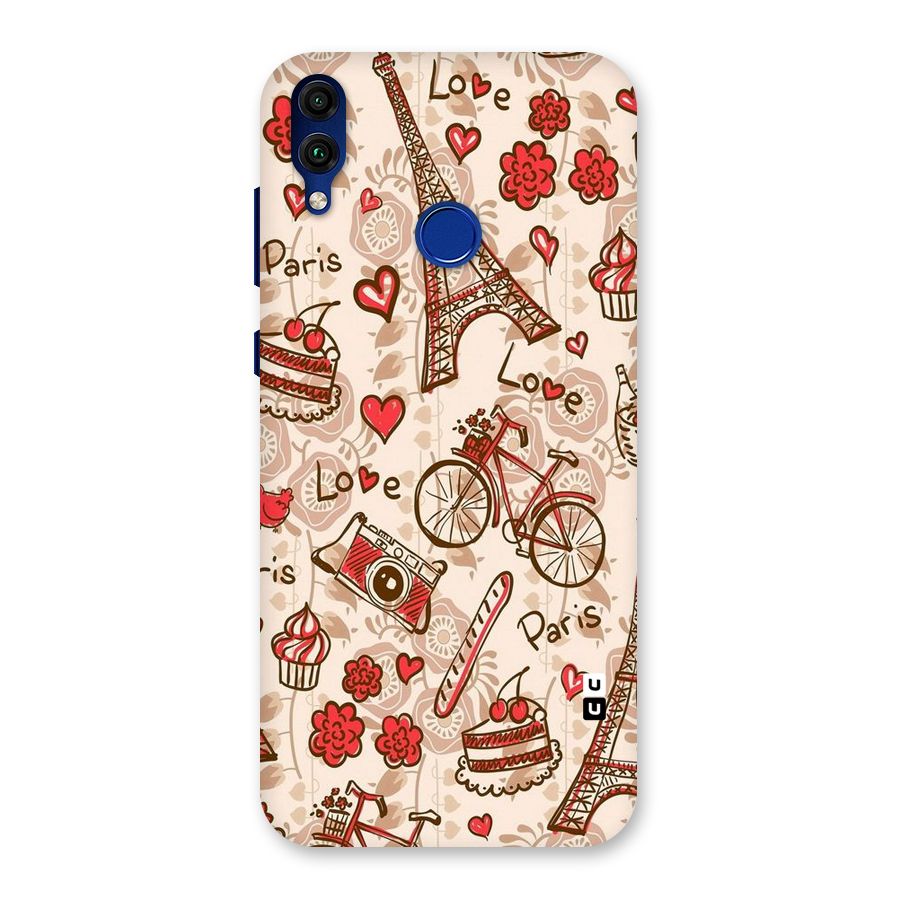 Red Peach City Back Case for Honor 8C