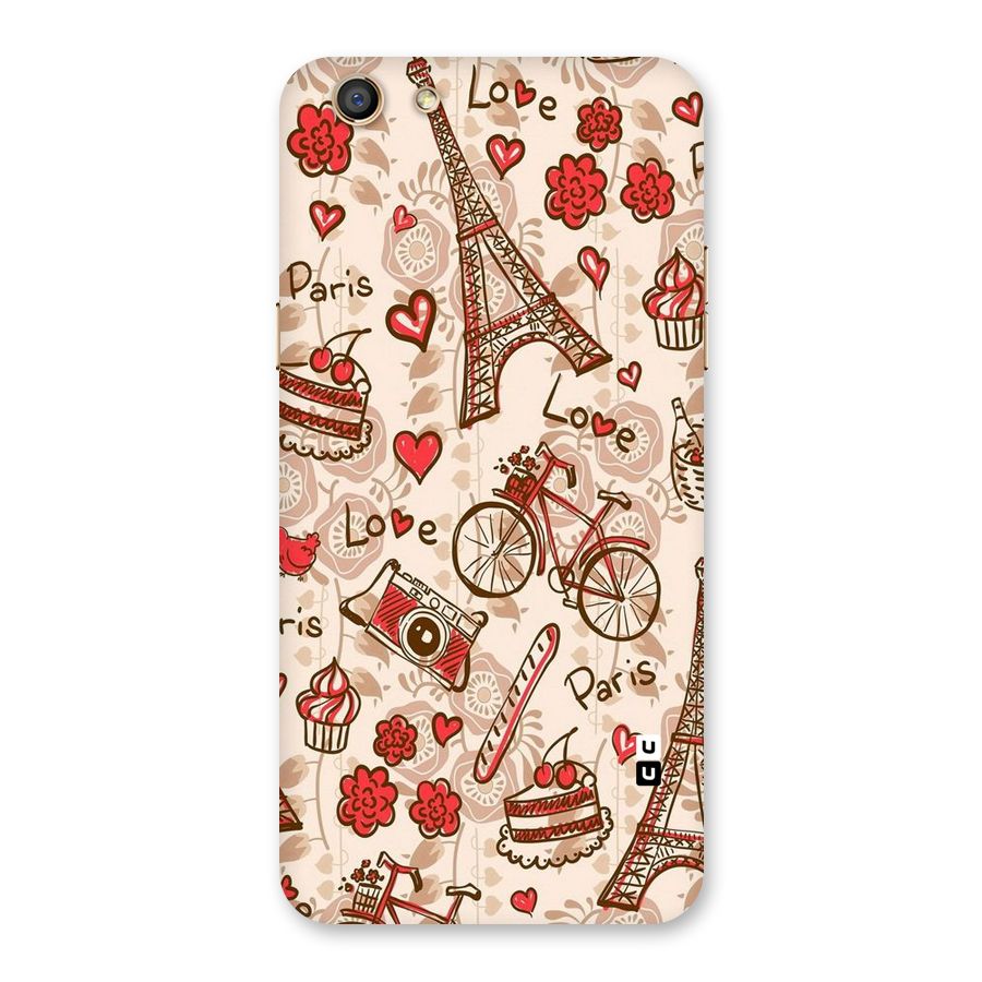 Red Peach City Back Case for Oppo F3
