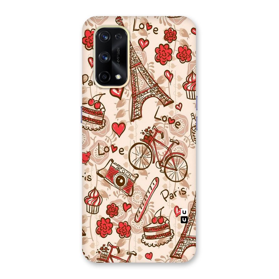 Red Peach City Glass Back Case for Realme X7 Pro
