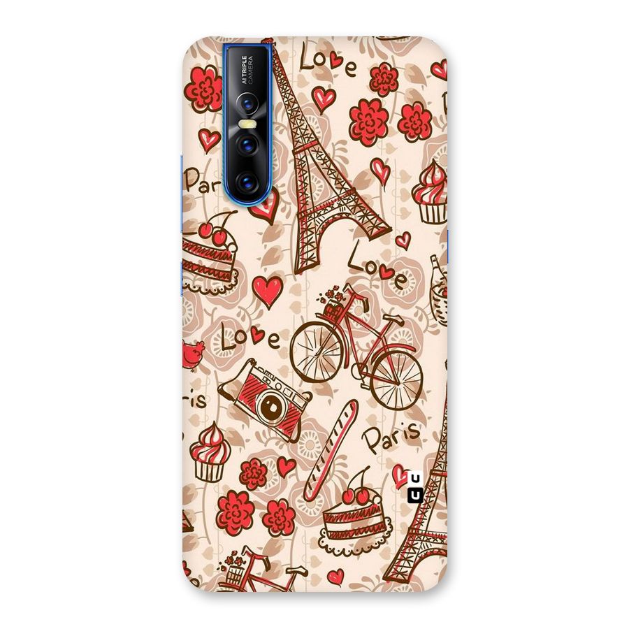 Red Peach City Back Case for Vivo V15 Pro