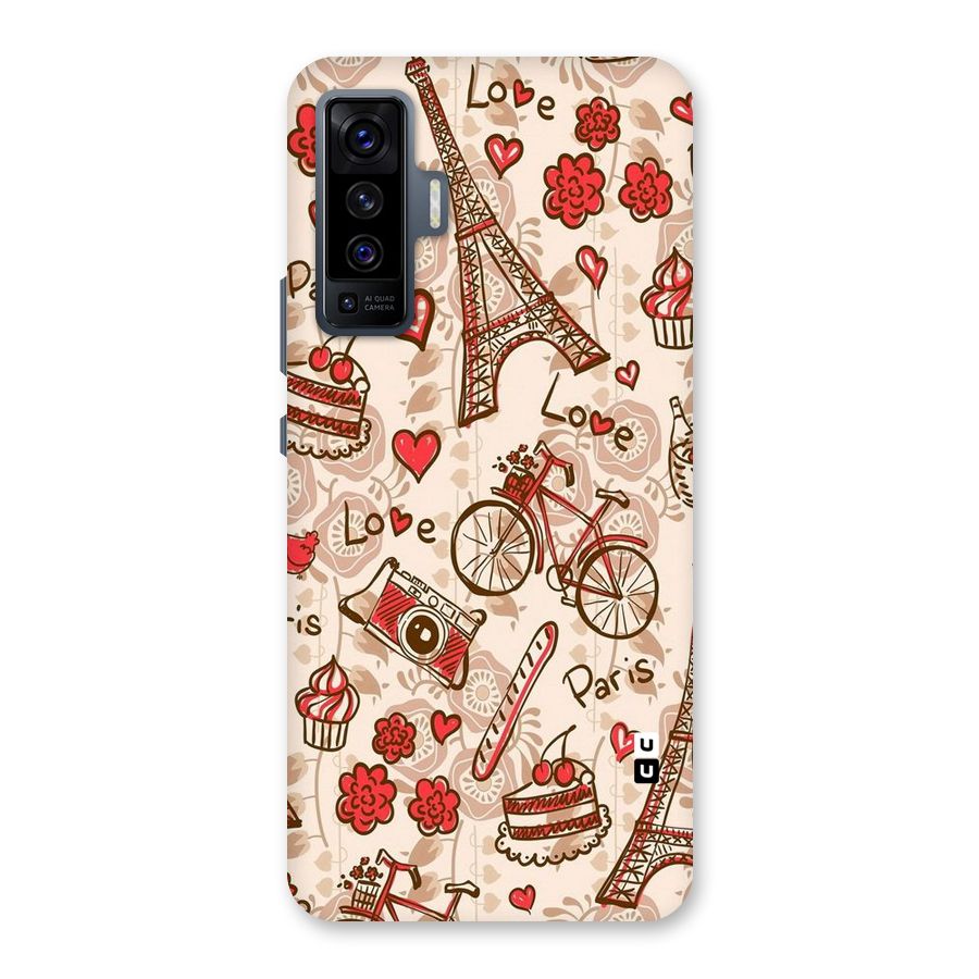 Red Peach City Back Case for Vivo X50