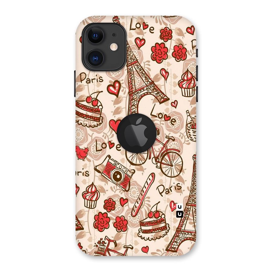 Red Peach City Back Case for iPhone 11 Logo Cut