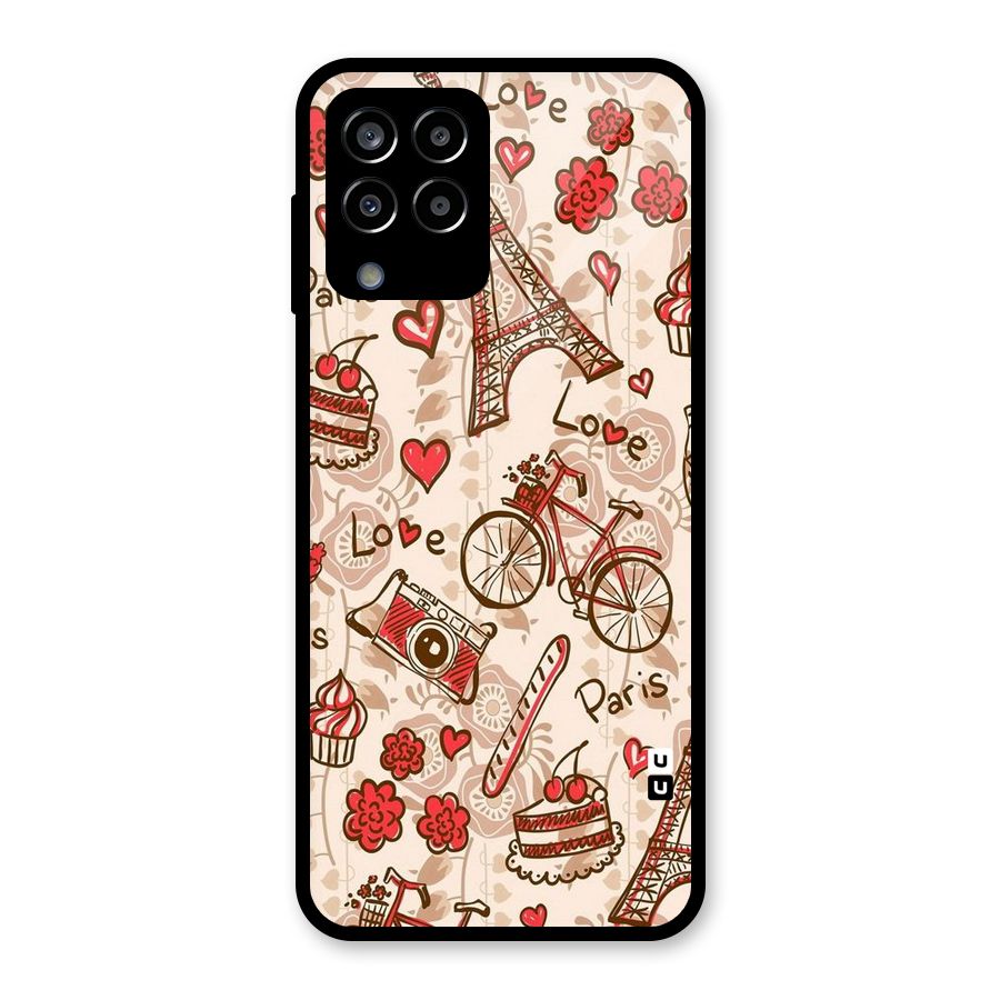 Red Peach City Glass Back Case for Galaxy M33