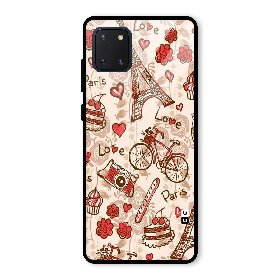 Red Peach City Glass Back Case for Galaxy Note 10 Lite